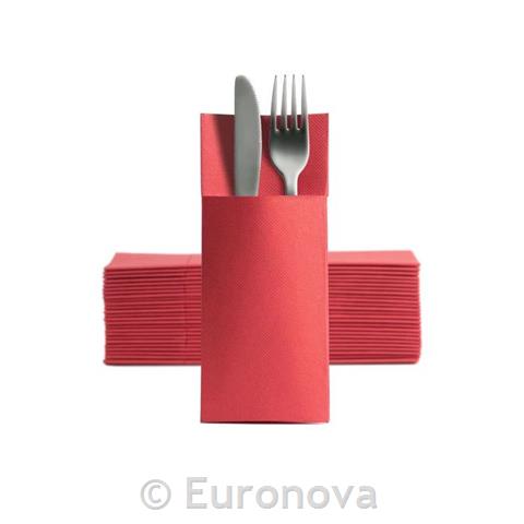 Cutlery Pocket S.Point/8x19cm/Red/ 50pcs