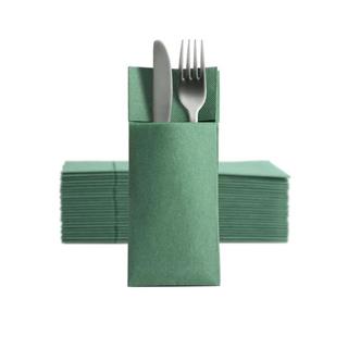 Cutlery Pocket S.Point/8x19cm/D.Gre/50Pc