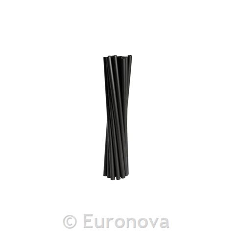 Straws / Short / 6x190mm / Black / 250Pc