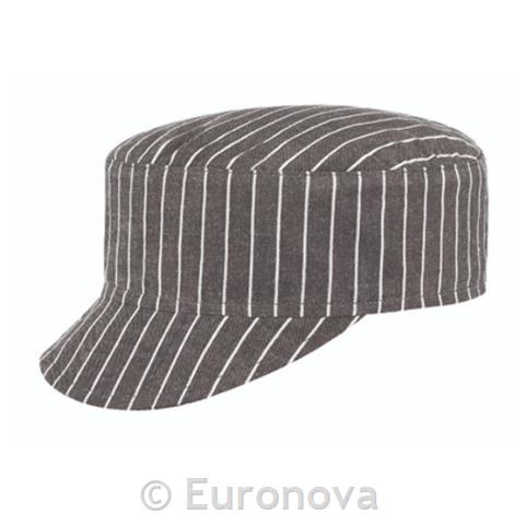 Chef's Hat / w/ Visor /New Gray Stripe /